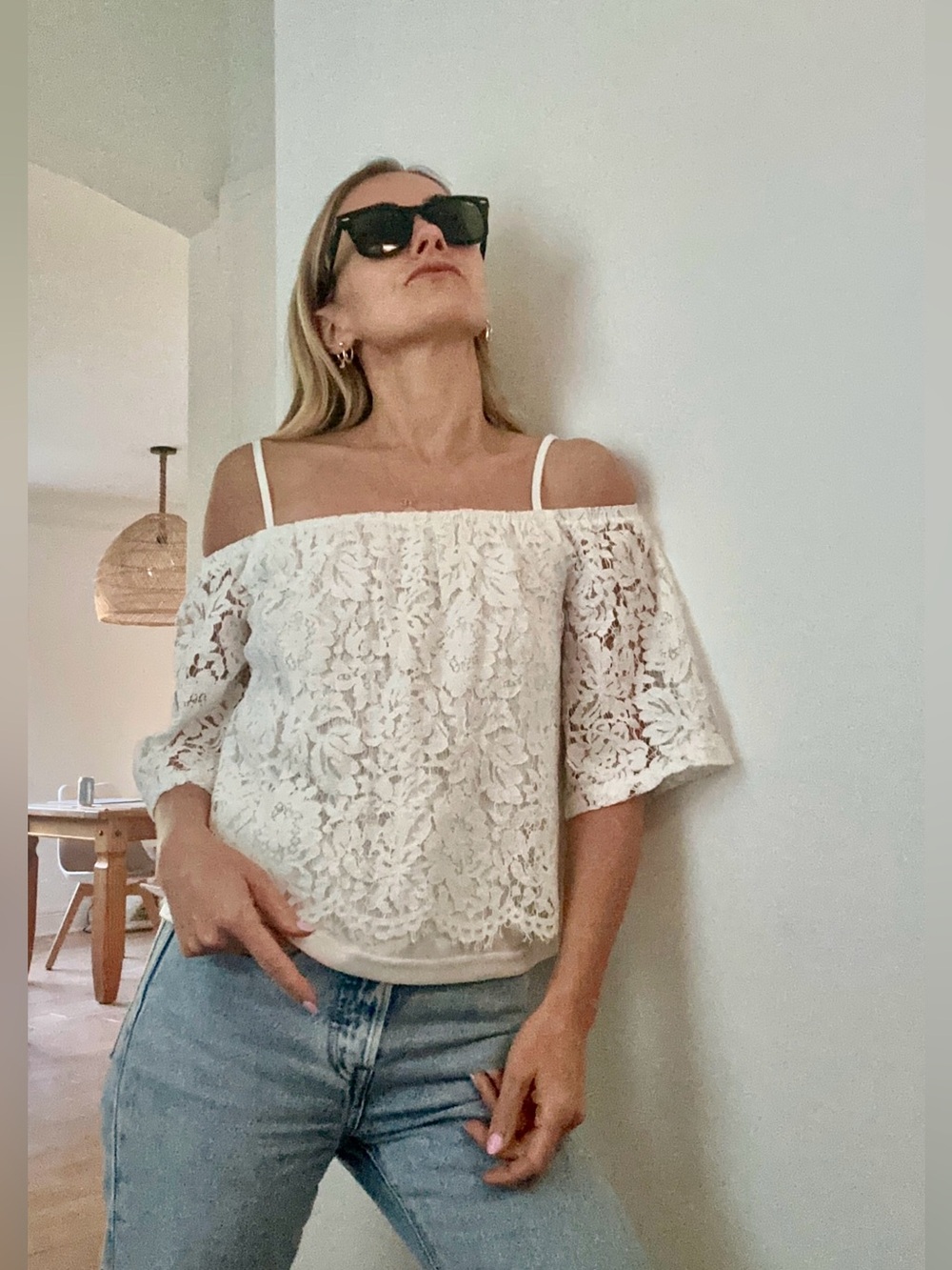 Vintage lace top xs/small